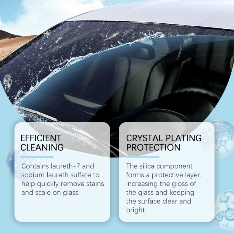 Rayhong Car Glass Cleaner: Multi-Purpose Decontamination Wiper Water, Surface-Safe Formula - Image 3
