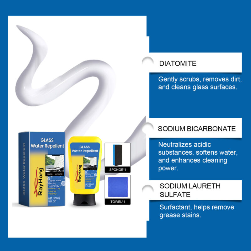 Rayhong Car Glass Cleaner: Oil Film Remover, Anti-Rain Anti-Fog Formula – Fast-Acting - Image 4