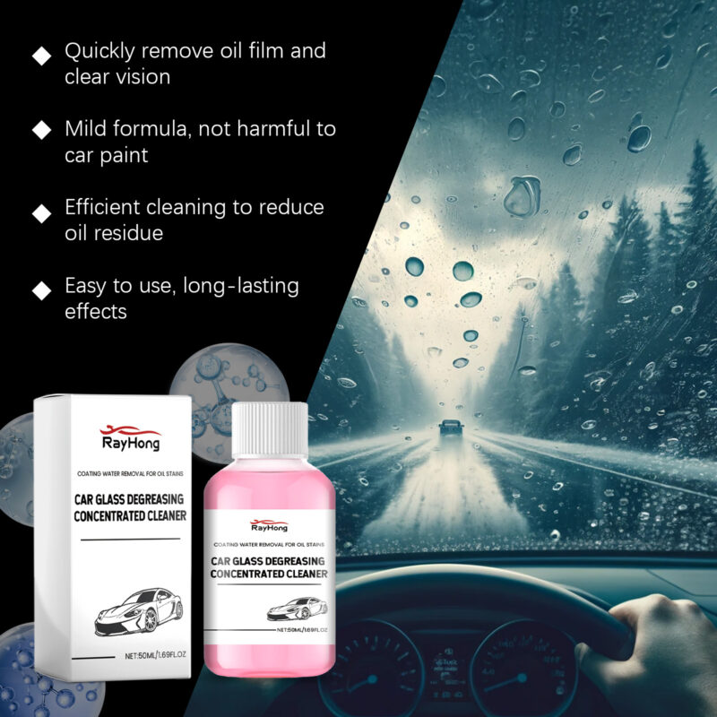 Rayhong Car Glass Cleaner: Fast-Acting Oil Film Remover for Windshields - Image 3