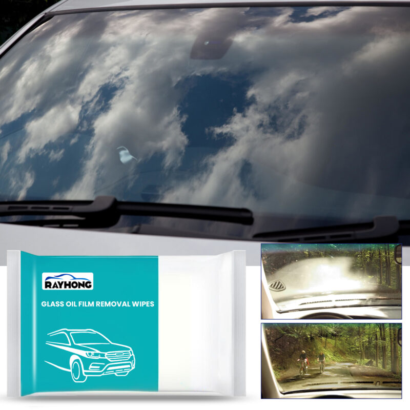 Rayhong Car Glass Cleaner Wipes: Oil Film Removal, Anti-Fog, Surface-Safe - Image 2