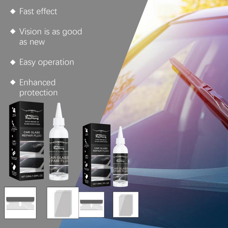 Rayhong Car Glass Repair Adhesive – Rapid Crack Fix, Surface-Safe Formula (50ml) - Image 4