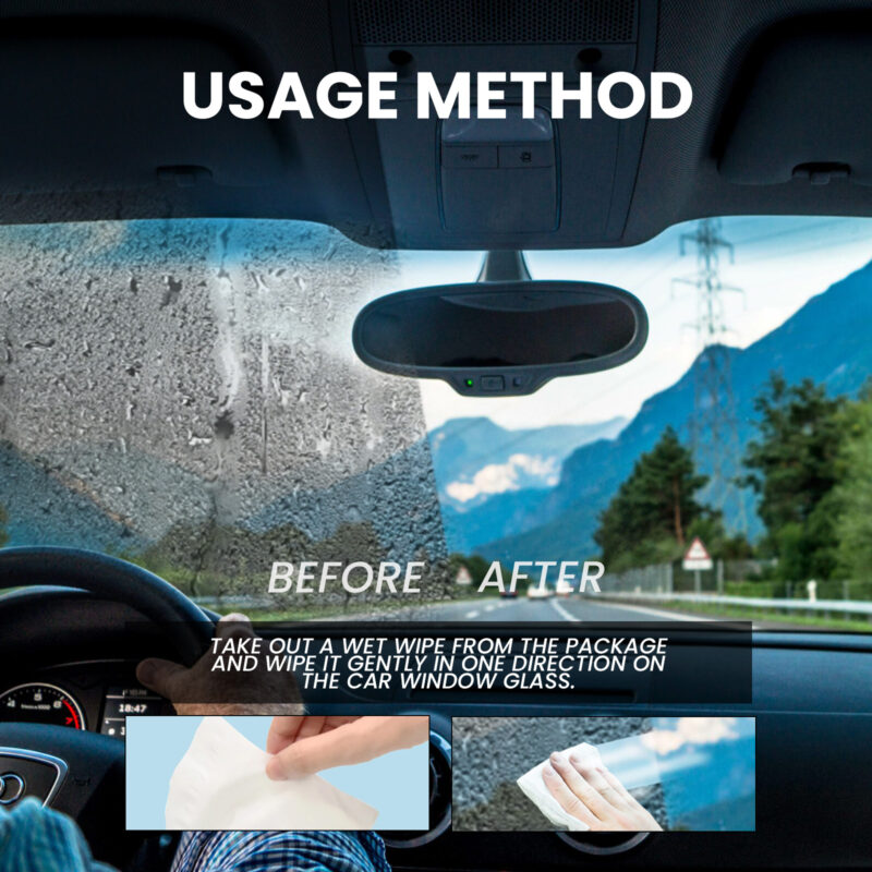 Rayhong Car Glass Wipes: Anti-Fog, Anti-Rain, Multi-Purpose | Fast-Acting, Surface-Safe - Image 5