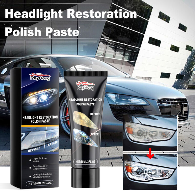 Rayhong Car Headlight Polish: Scratch Remover, Surface-Safe Formula - Image 2
