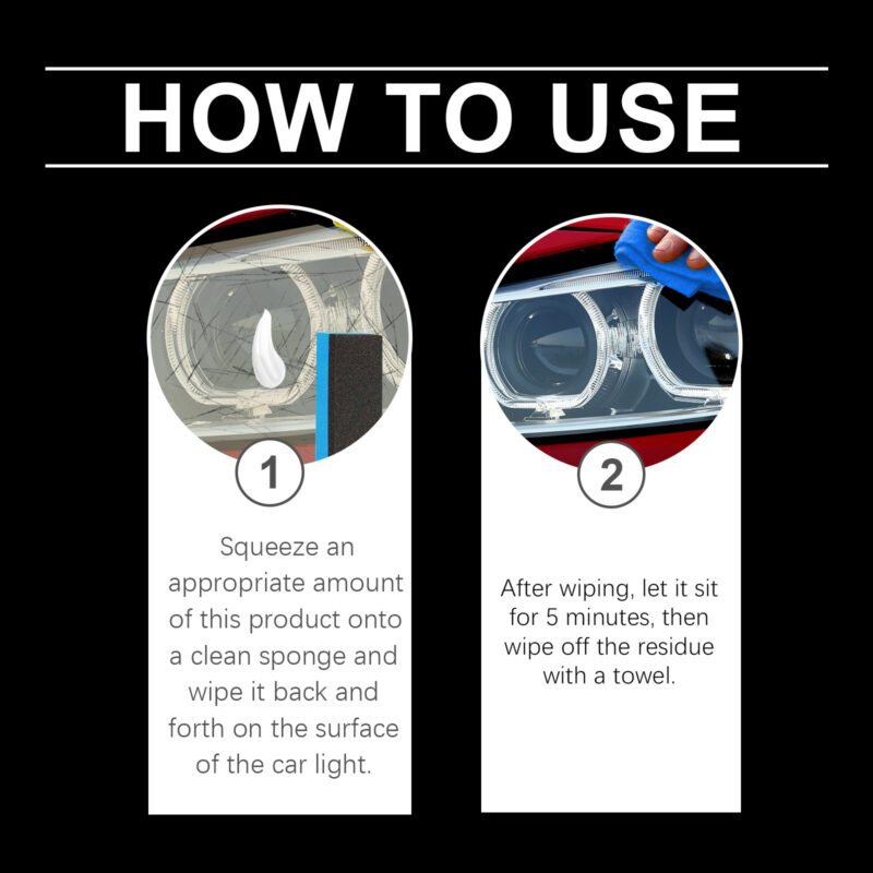 Rayhong Car Headlight Polishing Paste: Yellow Stain Remover, Fast-Acting Restoration - Image 6