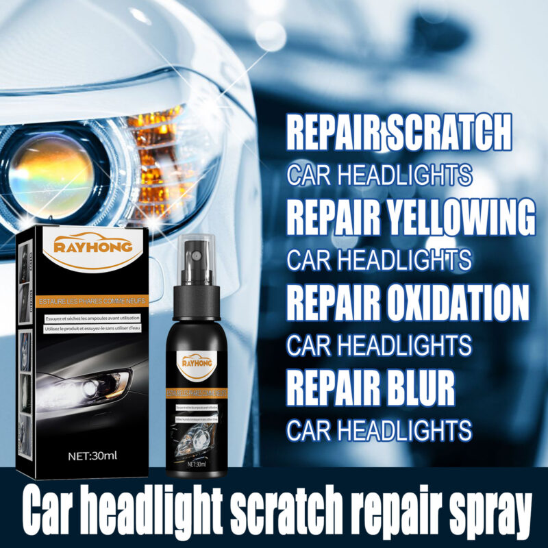 Rayhong Car Headlight Repair Kit: Fast-Acting, Safe Headlight Restoration Spray - Image 4