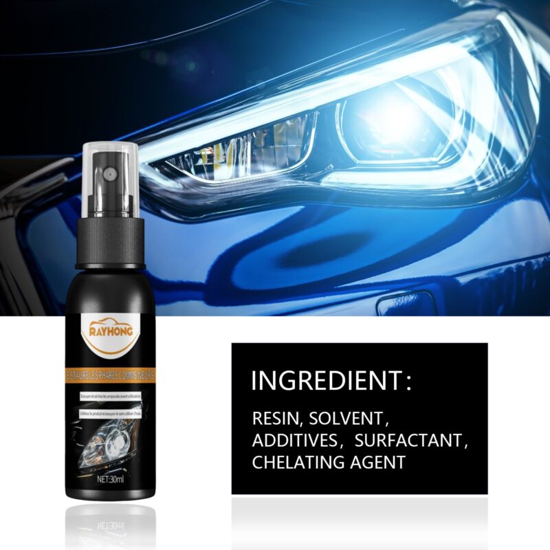 Rayhong Car Headlight Repair Kit: Fast-Acting, Safe Headlight Restoration Spray - Image 5