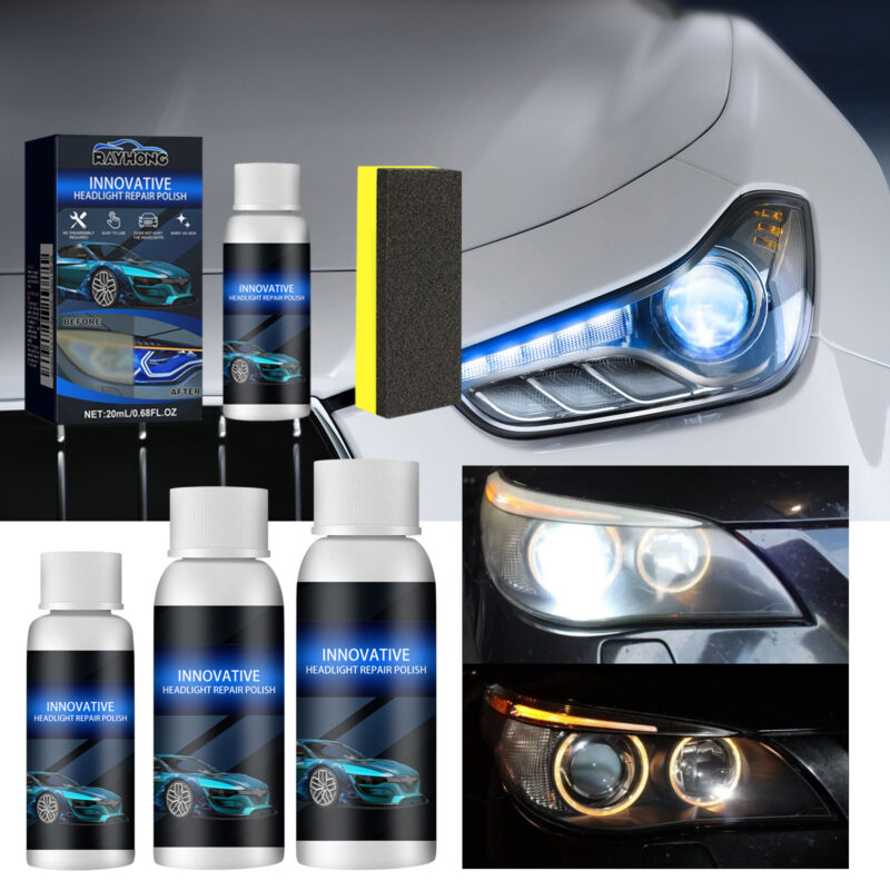 Rayhong Car Headlight Repair Liquid: Fast-Acting Crystal Coating Refurbishment (50ml) - Image 2