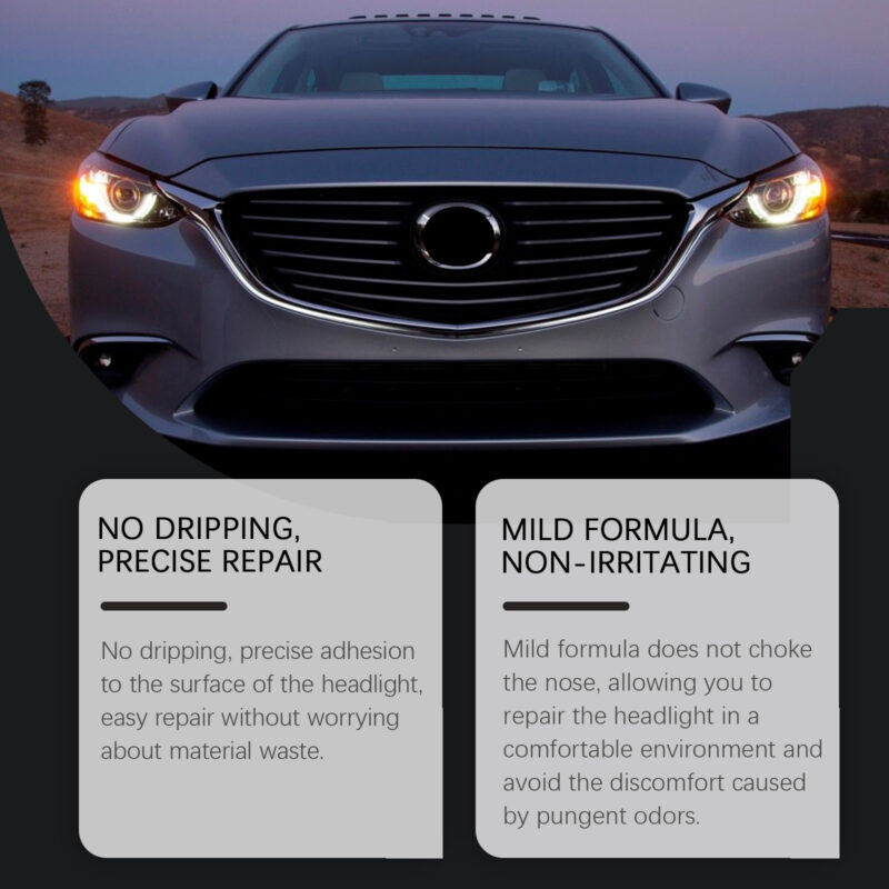 Rayhong Car Headlight Repair Liquid – Fast-Acting, Safe Coating for Crystal Clarity (20ml) - Image 3