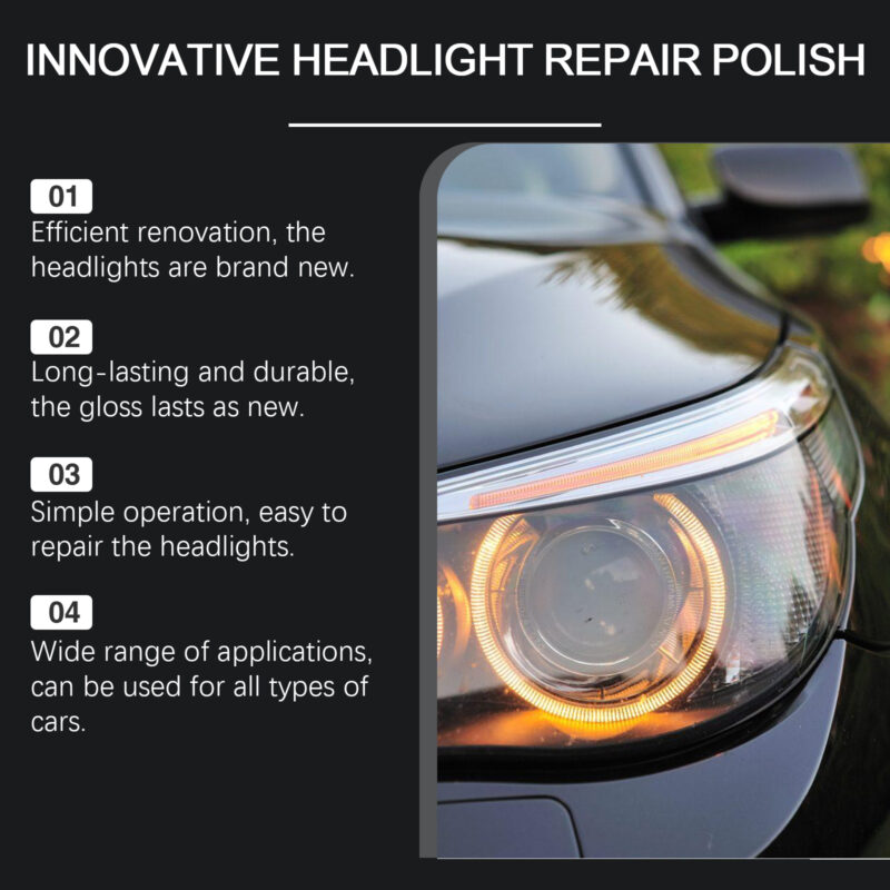 Rayhong Car Headlight Repair Liquid – Fast-Acting, Safe Coating for Crystal Clarity (20ml) - Image 4