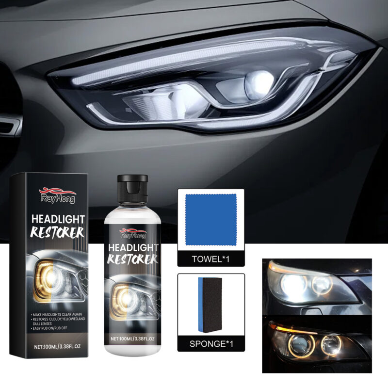 Rayhong Car Headlight Restorer: Fast-Acting Oxidation Remover, Scratch Repair & Brightening Formula - Image 2