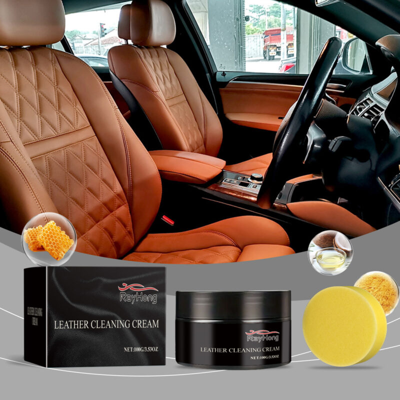 Rayhong Car Leather Cleaner & Renewal Cream - Multi-Purpose, Safe Surface Formula - Image 2