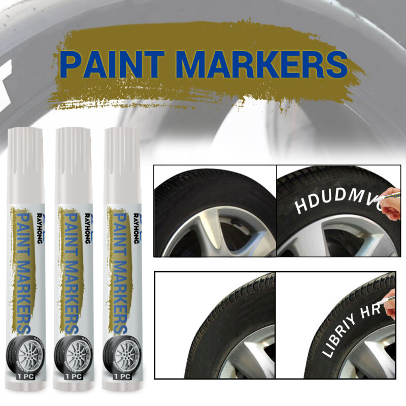 Rayhong Car Paint Markers: Waterproof Quick-Drying Surface-Safe Customization Pen - Image 3