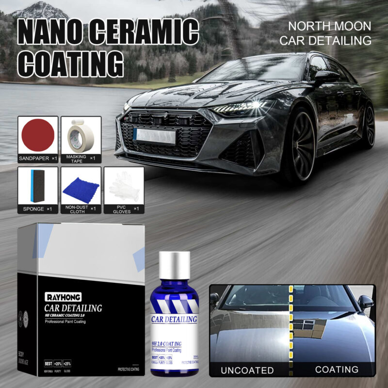 Rayhong Car Paint Protection: Hydrophobic Coating, Waterproof Nano Formula - Image 4