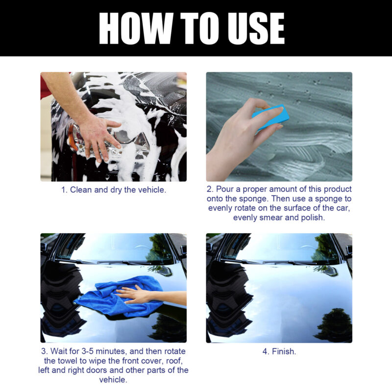 Rayhong Car Paint Protection: Hydrophobic Coating, Waterproof Nano Formula - Image 5