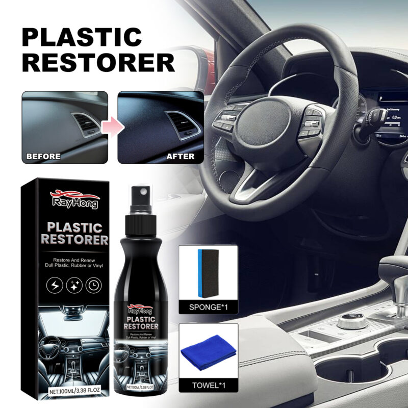 Rayhong Car Plastic Restorer – Multi-Purpose, Fast-Acting Interior Cleaner, Surface-Safe Formula - Image 2