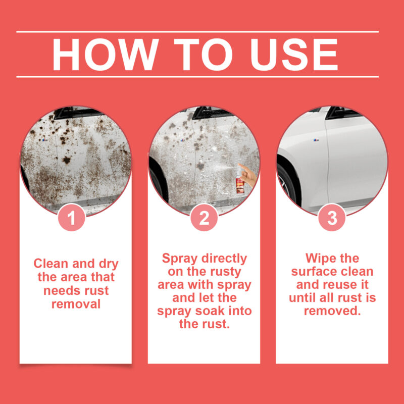 Rayhong Car Rust Remover Spray: Fast-Acting Protective Formula for Metal Surfaces - Image 6