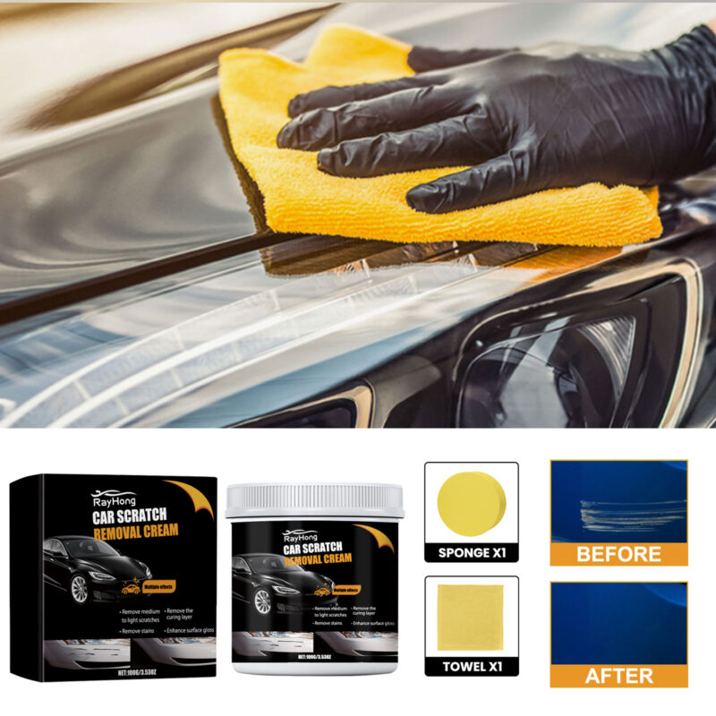 Rayhong Car Scratch Remover Cream: Paint Repair, Shine Boost, Safe Formula - Image 2
