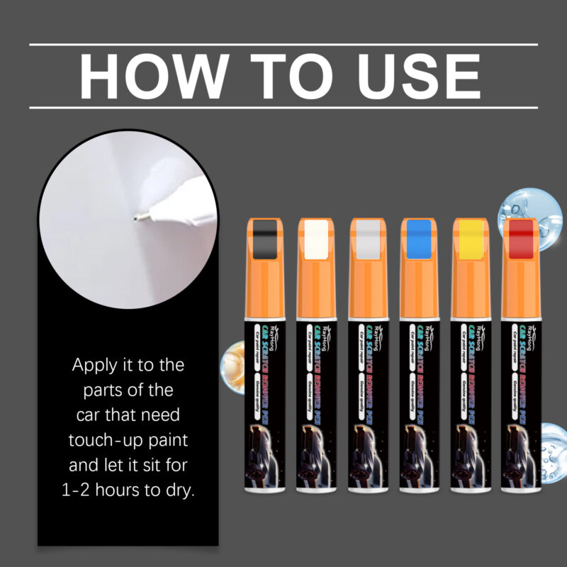 Rayhong Car Scratch Repair Pen: Multi-Color, Fast-Acting Protective Paint Coating - Image 6