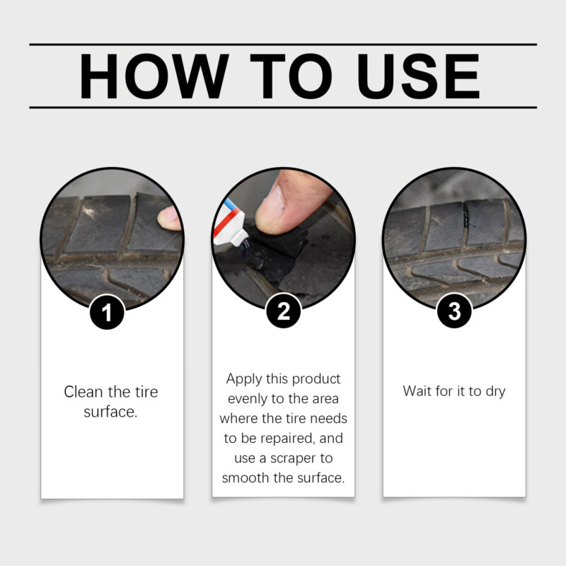 Rayhong Car Tire Repair Kit: Multi-Purpose, Fast-Acting Soft Glue for Cracks & Scratches - Image 6