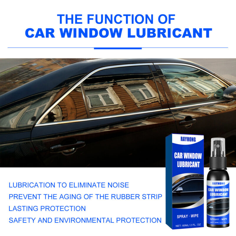 Rayhong Car Window Lubricant Spray: Noise Elimination, Track Protection, Safe Multi-Purpose - Image 3