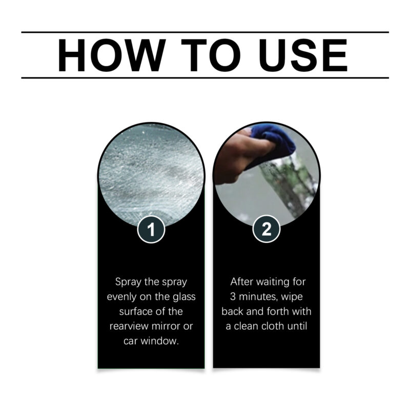 Rayhong Car Window Rain Spray – Fast-Acting Water Stain Remover, Rearview Mirror Cleaner for Clear Vision - Image 6