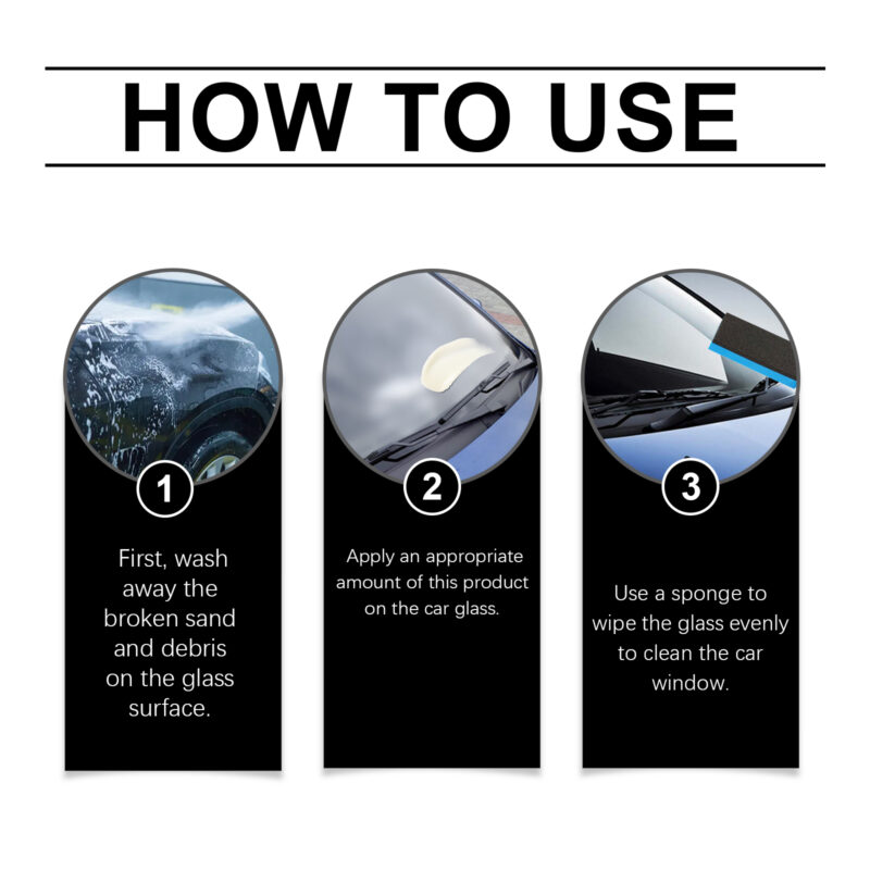 Rayhong Car Windshield Cleaner: Fast-Acting Oil Film Remover, Waterproof Formula - Image 6