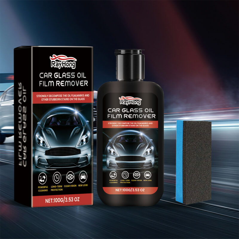 Rayhong Car Windshield Cleaner: Fast-Acting Oil Film Remover, Waterproof Formula - Image 2