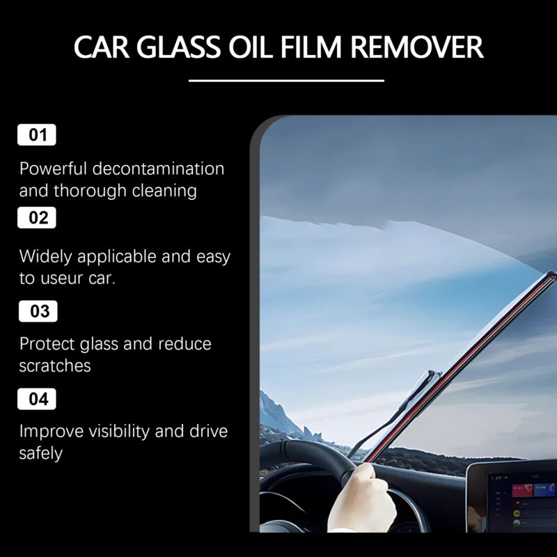 Rayhong Car Windshield Cleaner: Fast-Acting Oil Film Remover, Waterproof Formula - Image 4