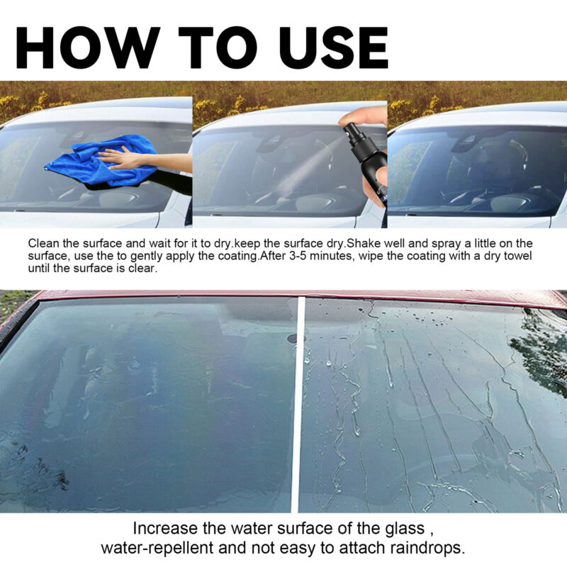 Rayhong Car Windshield Water Repellent: Defogging, Cleaning, Multi-Purpose Window Treatment (30ml) - Image 6
