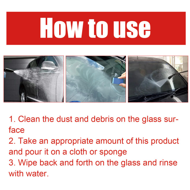 Rayhong Concentrated Car Glass Cleaner – Fast-Acting Oil Film & Fog Remover - Image 5