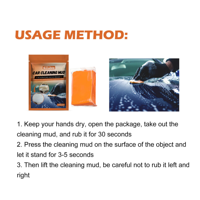 Rayhong Fast-Acting Car Cleaning Mud – Multi-Purpose, Surface-Safe Interior Cleaner & Protective Formula - Image 7