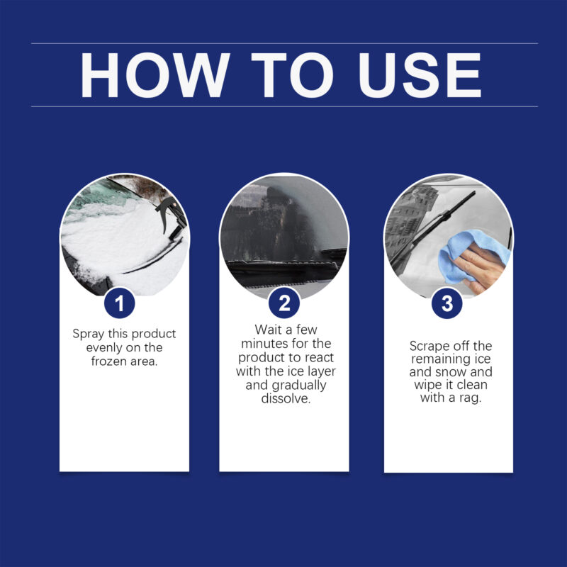 Rayhong Fast-Acting Car Deicing Spray – Windshield Defogger, Safe for Glass - Image 6
