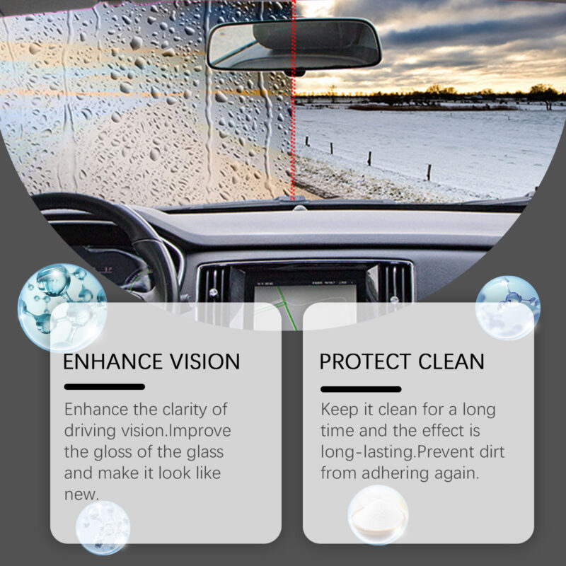 Rayhong Fast-Acting Car Glass Cleaner: Oil Film Remover & Windshield Anti-Mist Formula - Image 3