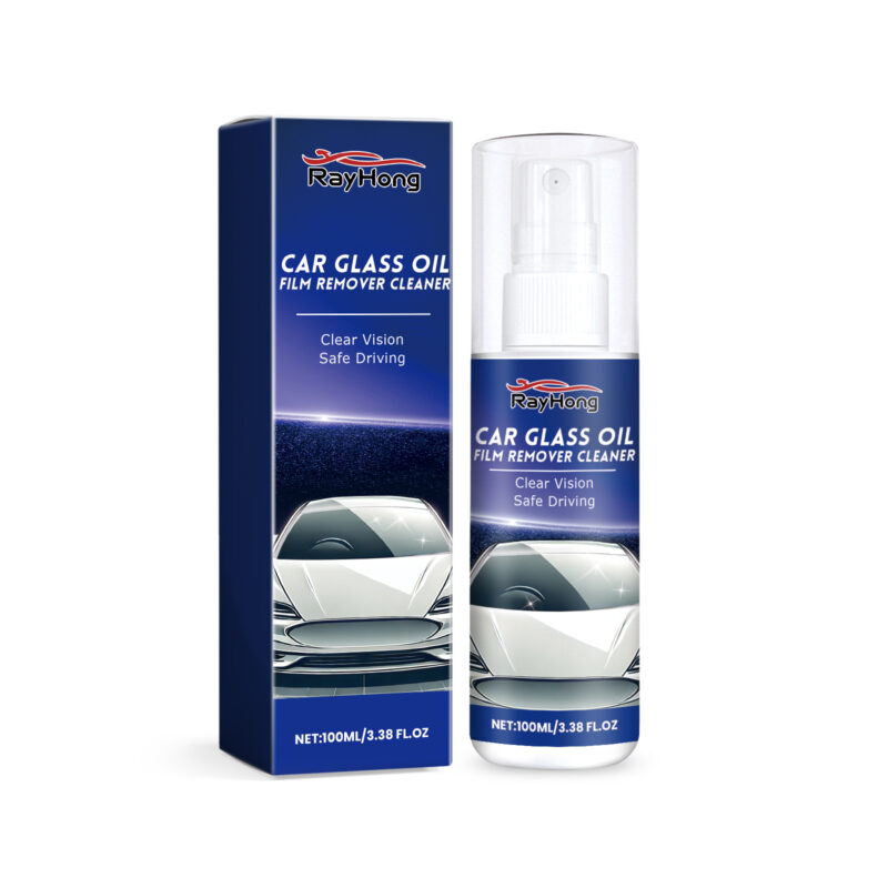 Rayhong fast-acting car glass cleaner removing oil film from windshield