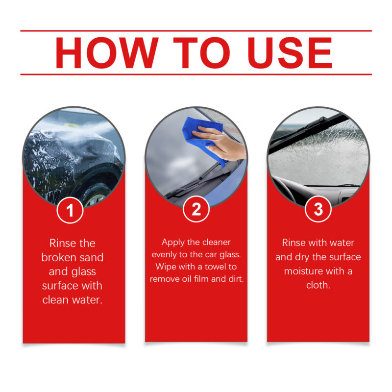 Rayhong Fast-Acting Car Glass Cleaner: Oil Film Remover, Surface-Safe Cream - Image 6