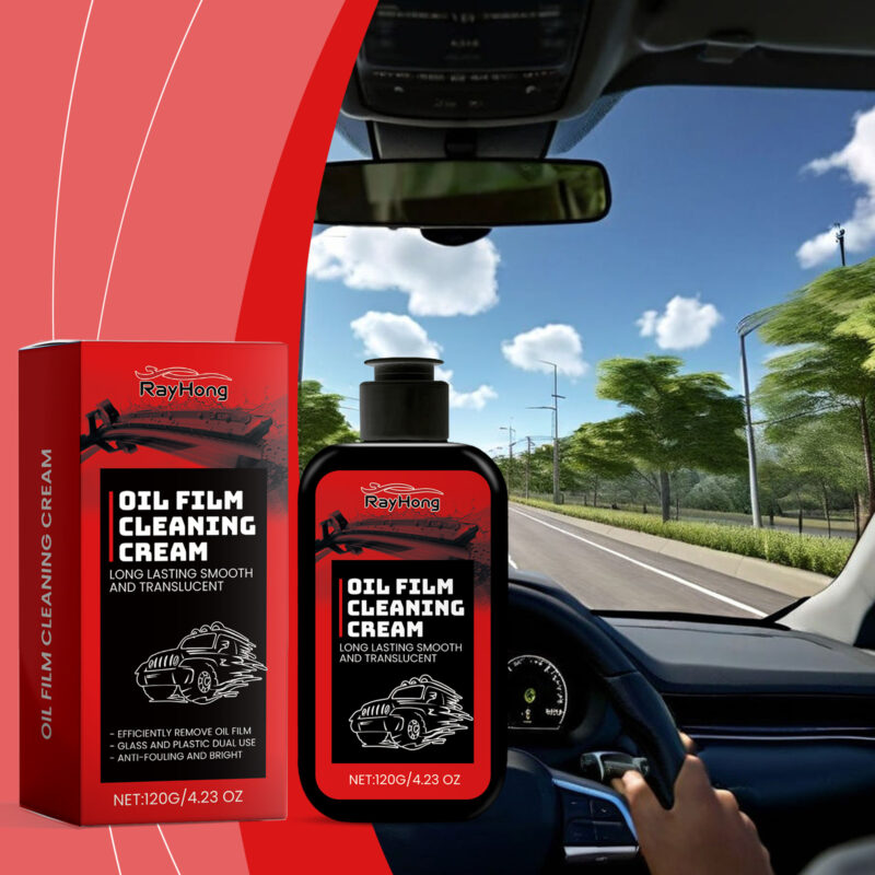 Rayhong Fast-Acting Car Glass Cleaner: Oil Film Remover, Surface-Safe Cream - Image 2