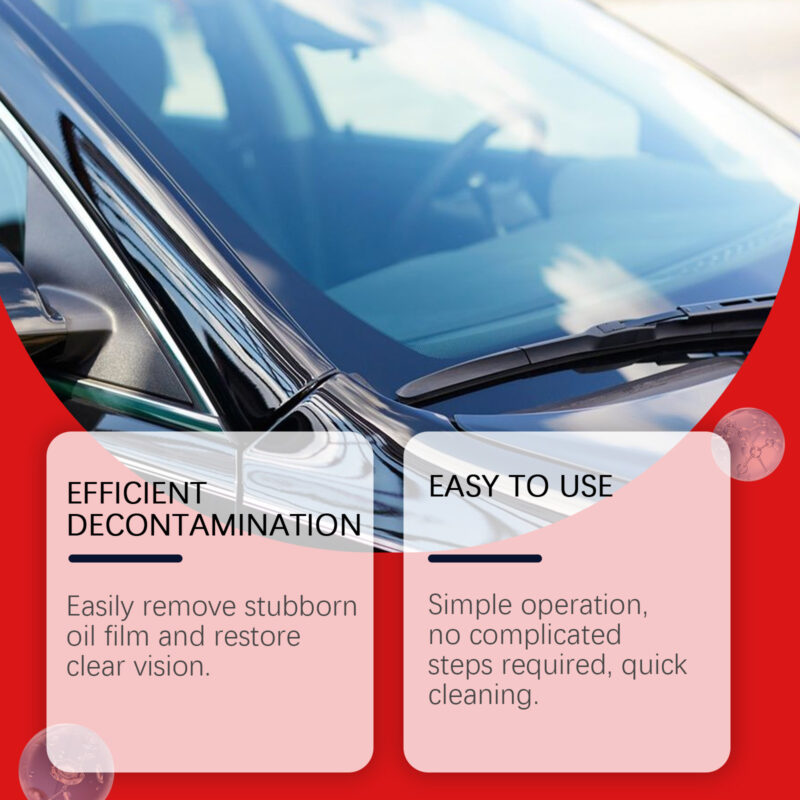 Rayhong Fast-Acting Car Glass Cleaner: Oil Film Remover, Surface-Safe Cream - Image 4