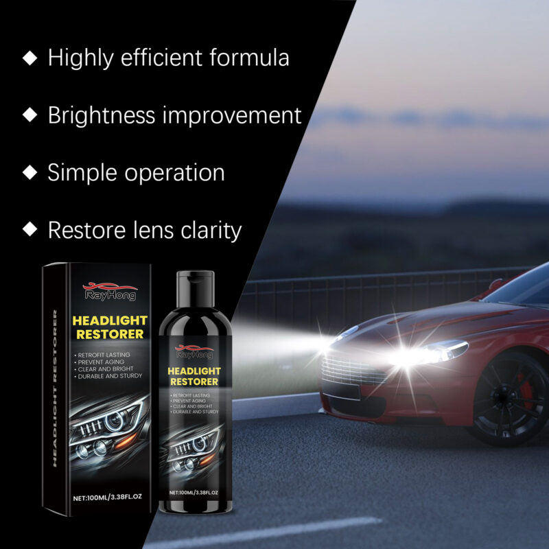 Rayhong Fast-Acting Car Headlight Cleaner – Polishing Solution, Surface-Safe - Image 4
