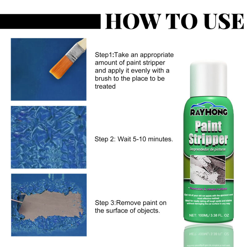 Rayhong Fast-Acting Car Paint Remover – Auto Wheel & Metal Surface Safe, Non-Trace - Image 5