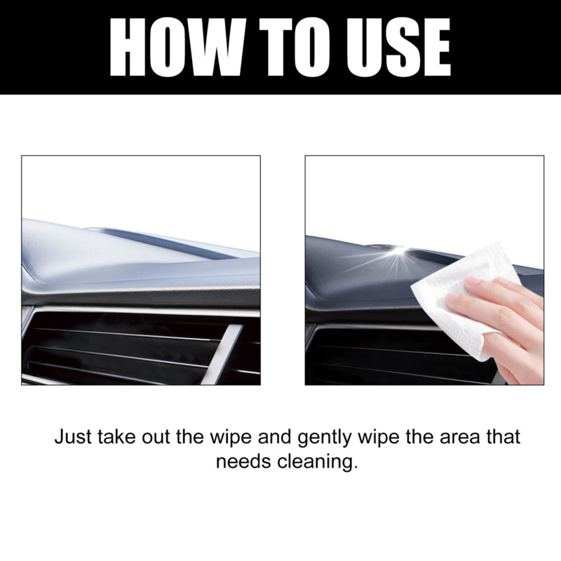 Rayhong Fast-Acting Car Plastic Restorer Wipes – Multi-Purpose, Surface-Safe Interior Cleaner - Image 5
