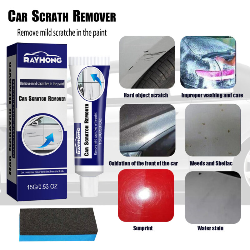 Rayhong Fast-Acting Car Scratch Remover – Safe Paint Care, Multi-Purpose Formula - Image 3