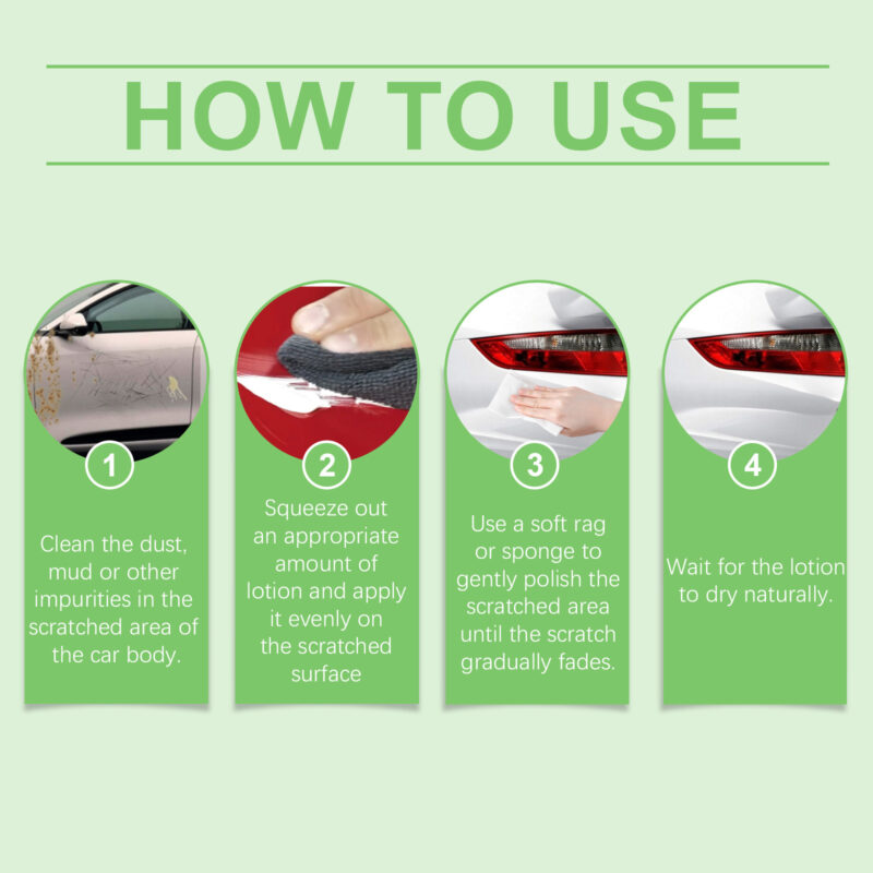 Rayhong Fast-Acting Car Scratch Repair Lotion – Paint Scratch Remover, Surface Safe - Image 6