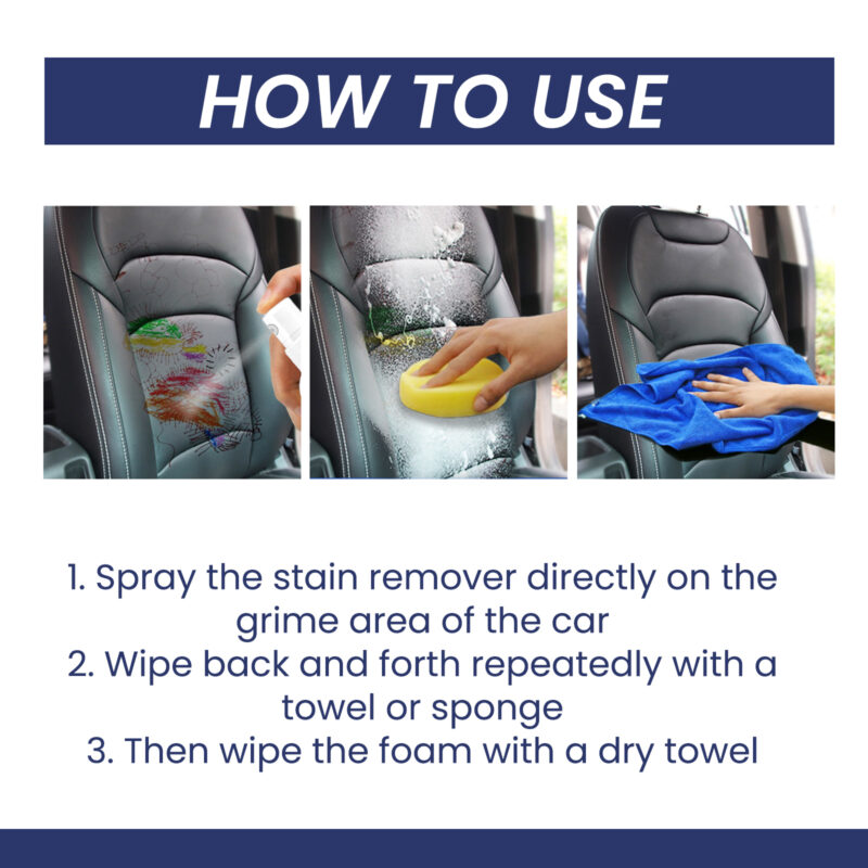 Rayhong Fast-Acting Car Stain Remover – Interior Cleaner, Safe Surface Formula - Image 6