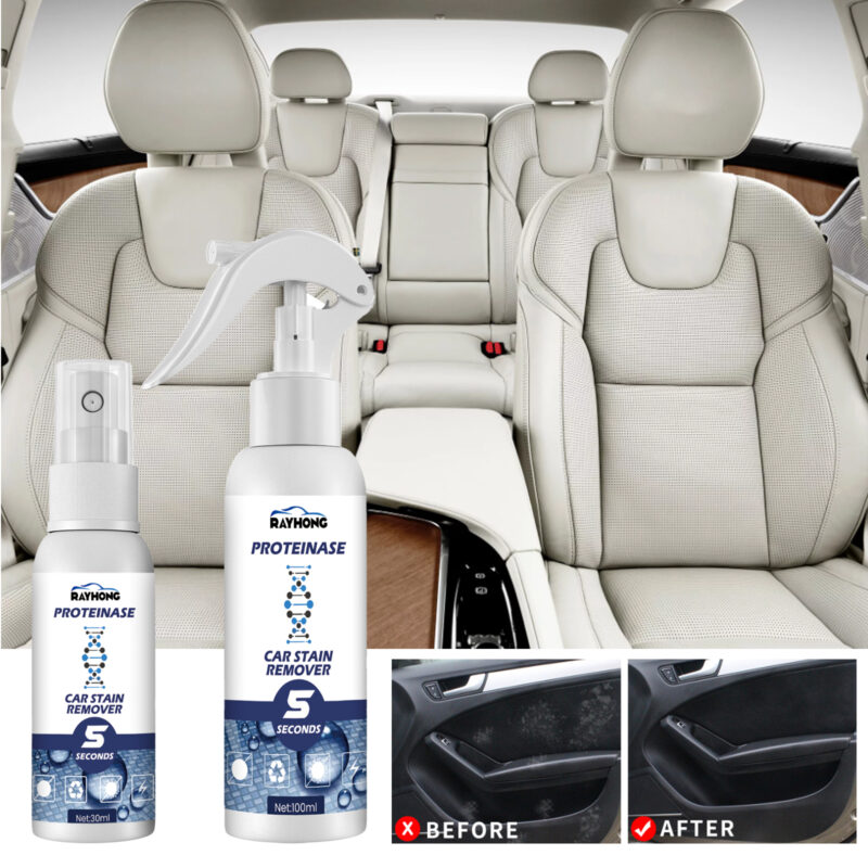 Rayhong Fast-Acting Car Stain Remover – Interior Cleaner, Safe Surface Formula - Image 2