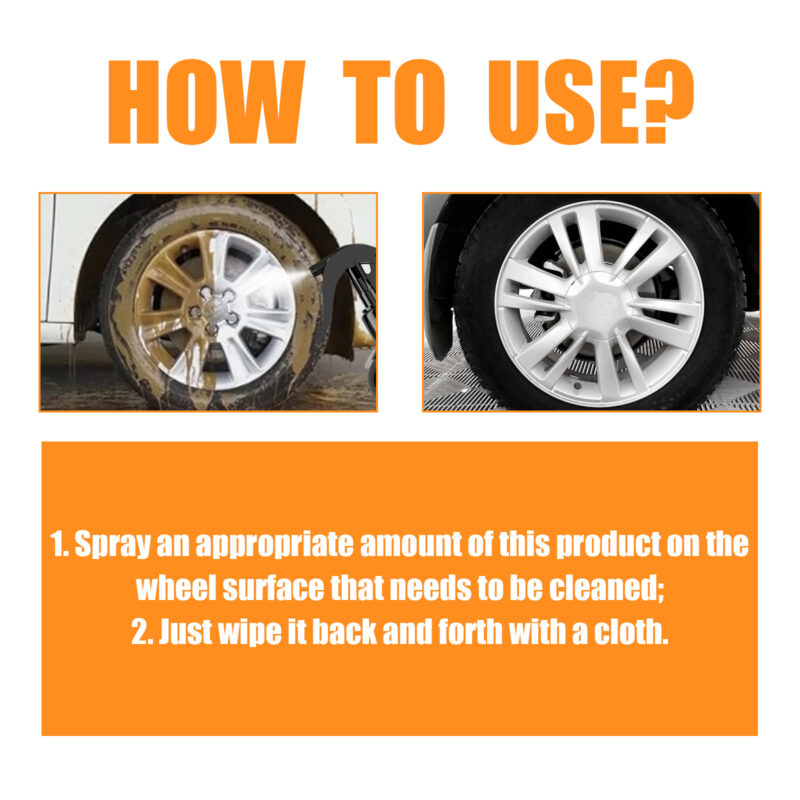 Rayhong Fast-Acting Car Tire Cleaner: Rust Remover & Surface-Safe Formula - Image 5