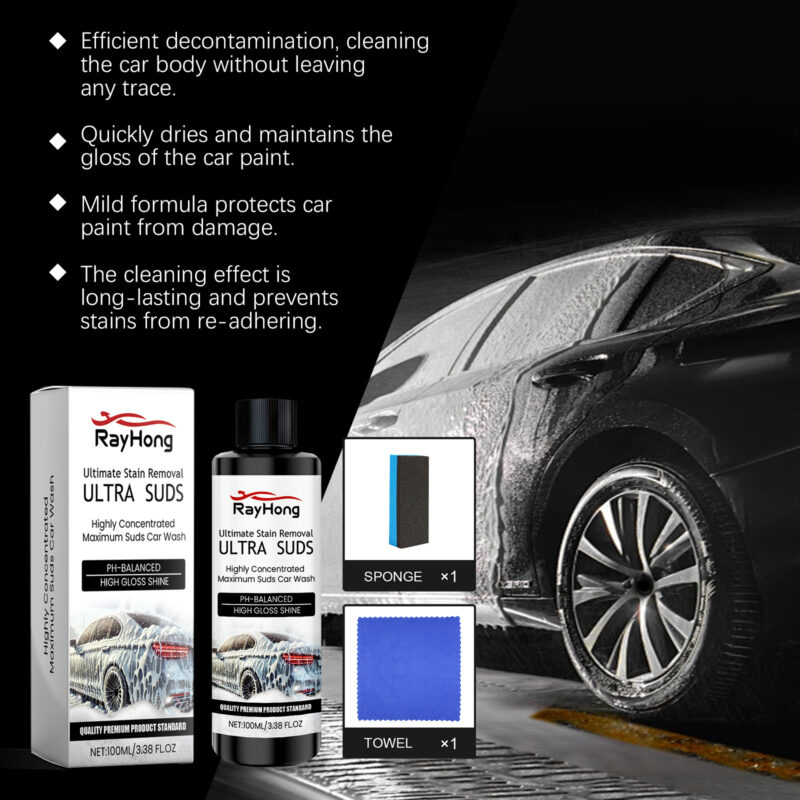 Rayhong Fast-Acting Car Wash Liquid – Stubborn Dirt Cleaner, Surface-Safe - Image 4