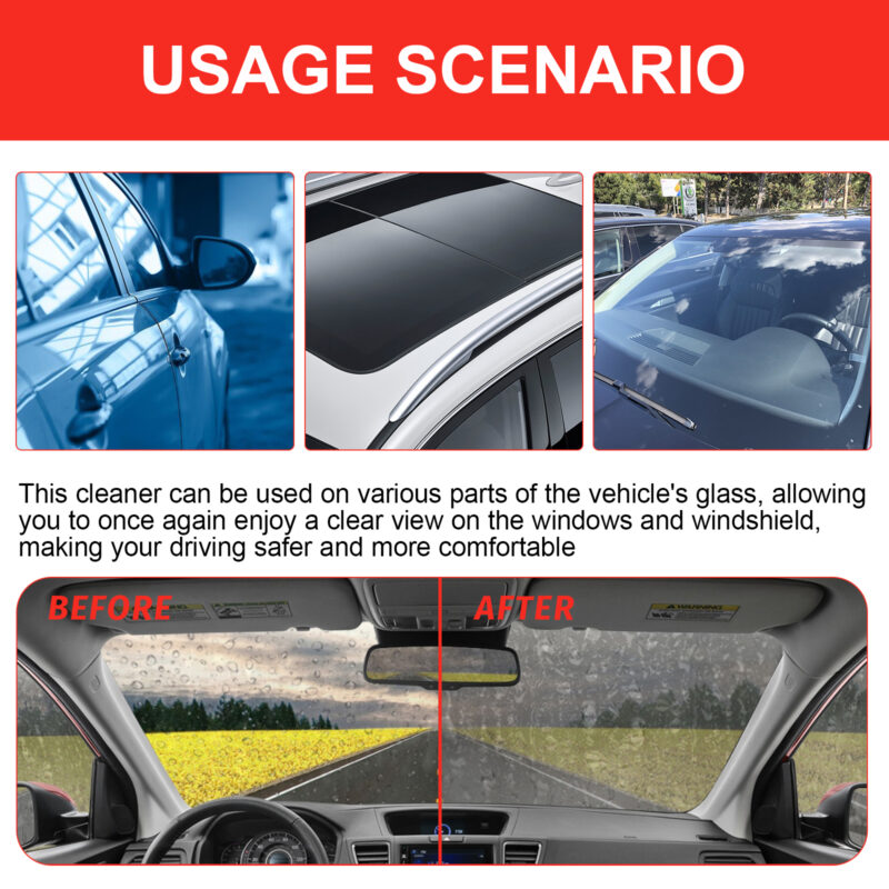 RAYHONG Fast-Acting Car Windshield Cleaner – Oil Film Remover, Glass-Safe Stain Detergent - Image 3