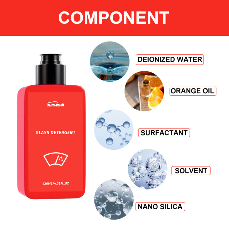 RAYHONG Fast-Acting Car Windshield Cleaner – Oil Film Remover, Glass-Safe Stain Detergent - Image 5