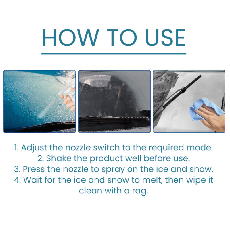 Rayhong Fast-Acting Car Windshield Defroster: Snow/Ice Melt, Surface-Safe Deicer - Image 6