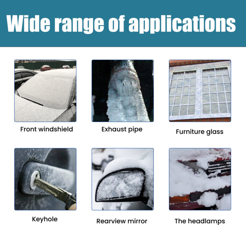 Rayhong Fast-Acting Car Windshield Defroster: Snow/Ice Melt, Surface-Safe Deicer - Image 3